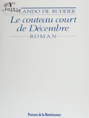 cover image of Le Couteau court de décembre